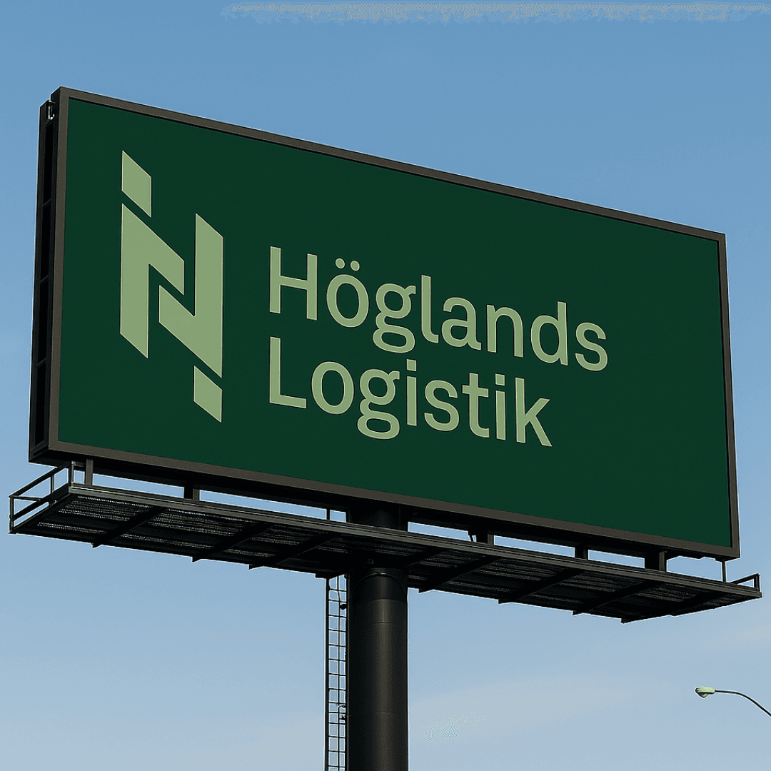 Höglands Logistik skylt