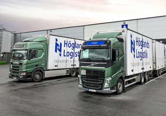 Höglands Logistik lastbilar