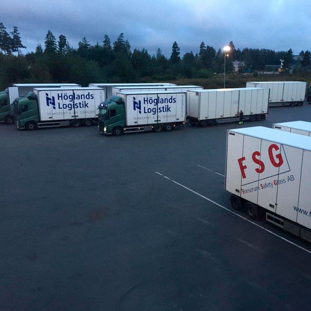 Höglands Logistik lastbilar